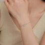 Sterling Silver Pretzel Heart Knot Bracelet, thumbnail 4 of 12