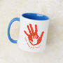 Personalised Daddy And Me Handprints Father's Day Mug, thumbnail 4 of 8