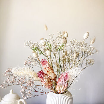 Gypsophila And Protea Pink Bouquet 'Sugar Lu', 3 of 6