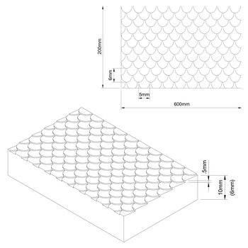 Embossed Curved Tiles Xps Foam Sheet For Model Making, 4 of 9