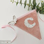 Bunting Pink Velour Personalised Baby Nursery Decor, thumbnail 7 of 12