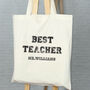 Varsity Best Teacher Personalised Tote Bag, thumbnail 2 of 9