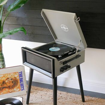 Retro Style Record Player On Legs, 3 of 10