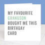 Personalised From Your Grandson Birthday Card, thumbnail 4 of 4