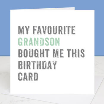 Personalised From Your Grandson Birthday Card, 4 of 4