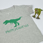 'Dinosaurus' Personalised Dinosaur Name Kid's T Shirt, thumbnail 2 of 6