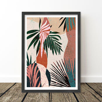 Tropical Leaf Abstract Prints Set Of Three, 8 of 9