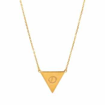 Personalised Bunting Engraved Initial Necklace, 4 of 6