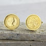 Lucky Sixpence Year Coin Cufflinks Gold, thumbnail 2 of 11