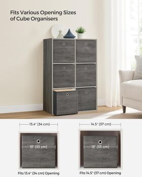 Six Pack Collapsible Storage Boxes With Handles, 6 of 10