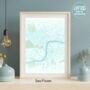 Custom Digital Map Pastel Multiple Sizes Valentines Day, thumbnail 6 of 7