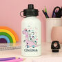 Personalised Pink Dinosaur Birthday Bottle For Girl, thumbnail 1 of 2