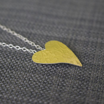 Golden Watercolour Oak Heart Pendant, 4 of 4