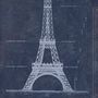 Grand Eiffel Blue Wallpaper Set Of Three Rolls, thumbnail 2 of 2