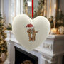 Cavapoo Red And White Ceramic Bauble, thumbnail 3 of 4