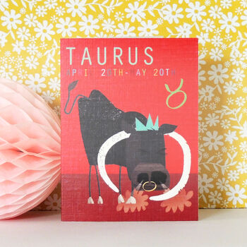 Mini Taurus Zodiac Card, 3 of 5