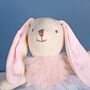 Personalised Case With Mini Pink Bunny Rabbit Soft Toy, thumbnail 2 of 3