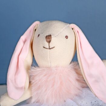 Personalised Case With Mini Pink Bunny Rabbit Soft Toy, 2 of 3