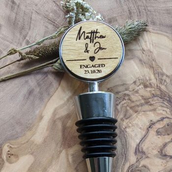 Personalised Wine Bottle Stopper Wedding, Anniversary, 3 of 3