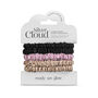 Silver Cloud Satin Skinny Scrunchies Five Pack, thumbnail 1 of 3