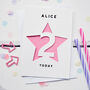 Personalised Children's Age Glitter Cut Out Card, thumbnail 2 of 3