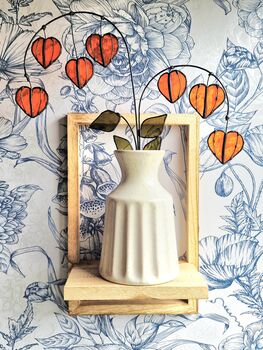 Chinese Lantern Stained Glass Plant Stem, 3 of 7