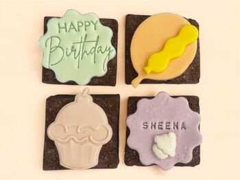 Personalised Birthday Belgian Chocolate Brownie, 2 of 5