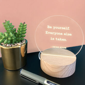 Personalised Motivational Quote Mini Desk Lamp, 3 of 9