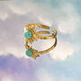 Turquoise Gemstone Sun Ring, thumbnail 6 of 7
