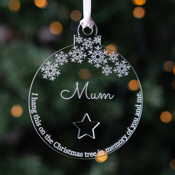 Personalised Hang On The Tree In Memory Bauble, 2 of 2