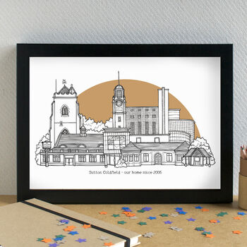 Sutton Coldfield Skyline Art Print Unframed, 3 of 6