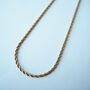Gold Rope Necklace–18 K Gold Plated Waterproof Chain, thumbnail 6 of 8