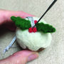 Needle Felted Christmas Puddings Kit, thumbnail 7 of 9