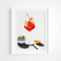 Aperol Spritz And Olives Limited Edition Print | Cocktail Prints, thumbnail 4 of 6