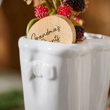Personalised White Welly Boots Planter, 2 of 7