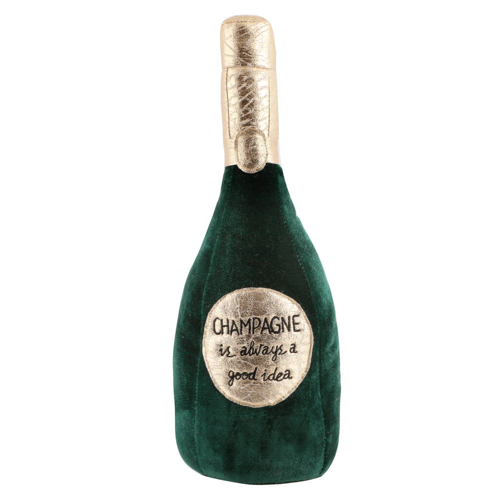 Novelty Luxury Velvet Champagne Door Stop By Dibor