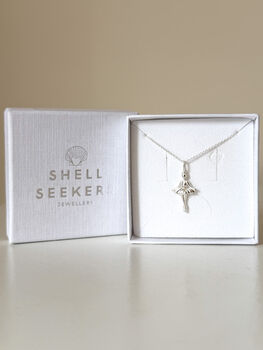 Sterling Silver Ballerina Pendant Necklace, 2 of 6