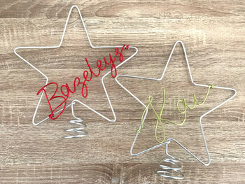 Personalised Christmas Tree Topper Custom Names, 4 of 6