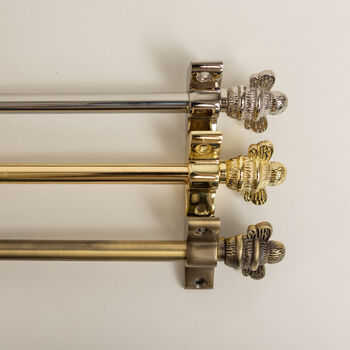 Polished Brass Stair Rods With Brass Bee Finials, 4 of 6