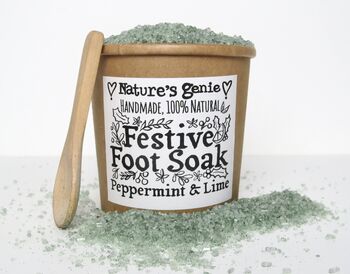 Peppermint And Lime Festive Foot Soak Tub, 6 of 9