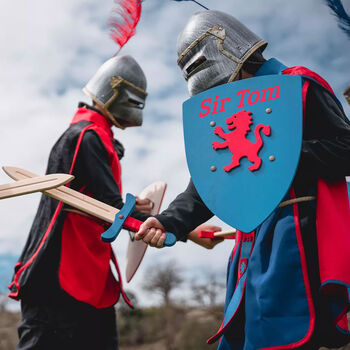 Personalised Wooden Swords, Shields And Tabards In Lots Of Colours, 3 of 5