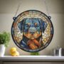 Rottweiler Stained Glass Effect Suncatcher, thumbnail 5 of 6