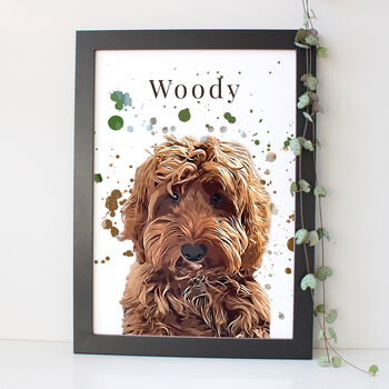 Personalised Pet Dog Portrait Print Gift, 10 of 12