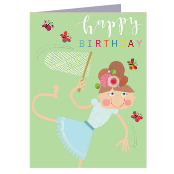 Mini Glittery Butterflies Birthday Card, 3 of 5