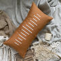Linen Lumbar Cushion Cover Terracotta, thumbnail 2 of 5