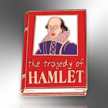 The Tragedy Of Hamlet Hard Enamel Pin Badge, William Shakespeare Brooch, Gifts For Book Lovers And English Teachers, 3 of 8