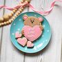 Personalised Love Bear Letterbox Cookies 'Pink Or Red', thumbnail 5 of 6