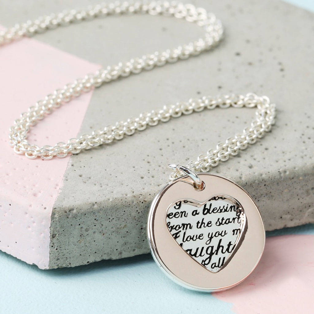 personalised meaningful words 'sister' charm necklace by lisa angel ...