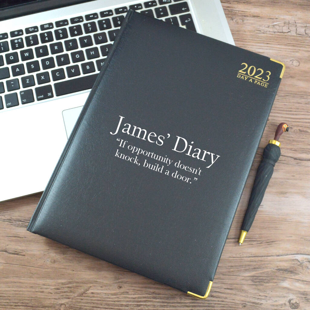 Personalised A4 Diary With Your Own Message Or Quote, 1 of 10