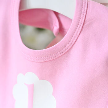 Personalised Pink 1st Birthday Bib For Girl, 3 of 3
